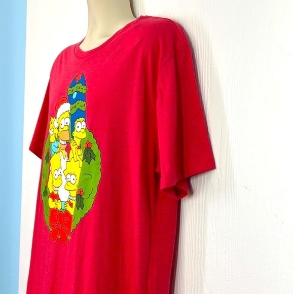 The Simpsons - NWT The Simpsons Family With Christmas Wreath Graphic T Shirt XL - Picture 5 of 11
